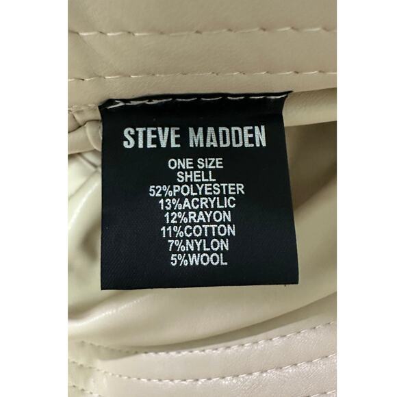 Steve Madden Wool Cotton Blend Reversible Plaid Faux Leather Bucket Hat Y2K - Picture 5 of 6